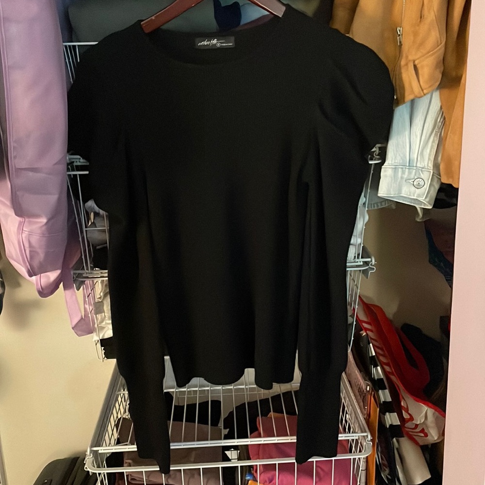 Vici Puff-sleeved Ribbed Top